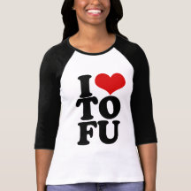 J'aime l'humour végétalien drôle de tofu t-shirts