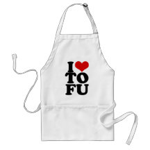 J'aime l'humour végétalien drôle de tofu tablier