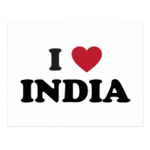 J'aime l'Inde Cartes Postales