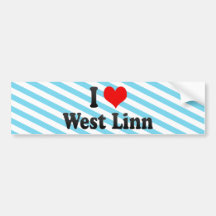 J'aime Linn occidental, Etats-Unis Autocollants Pour Voiture