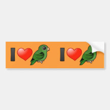 J'aime Linnies vert Autocollant Pour Voiture