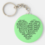 J'aime l'Irlande de tout mon coeur (les mots symbo Porte-clefs