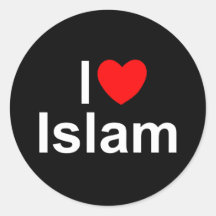 J'aime l'Islam (de coeur) Autocollant