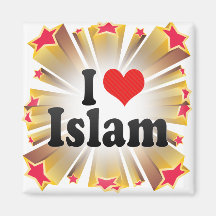 J'aime l'Islam Magnets Pour Réfrigérateur