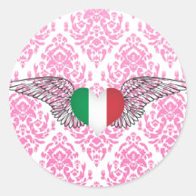 J'aime l'Italie - ailes Autocollant