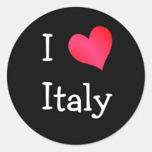 J'aime l'Italie Autocollants