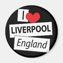 J'aime Liverpool Angleterre Aimant Pour Réfrigérateur
