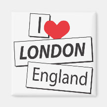 J'aime Londres Angleterre Aimant Pour Réfrigérateur