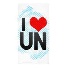 J'aime l'ONU Cartes De Vœux Avec Photo