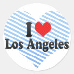 J'aime Los Angeles Adhésifs Ronds