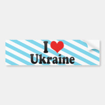 J'aime l'Ukraine Autocollant Pour Voiture