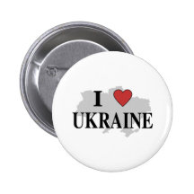J'aime l'Ukraine Badge Avec Épingle