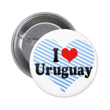 J'aime l'Uruguay Badges Avec Agrafe