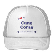 J'aime ma canne Corso (le chien femelle) Casquette De Camionneur