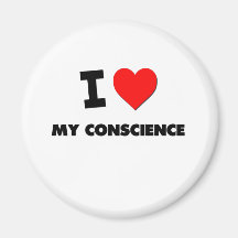 J'aime ma conscience magnets pour réfrigérateur