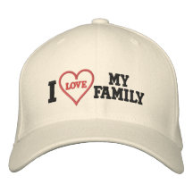 J'aime ma famille casquette de baseball brodée