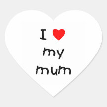 J'aime ma maman autocollants