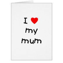 J'aime ma maman cartes de vœux