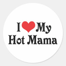 J'aime ma maman chaude autocollant