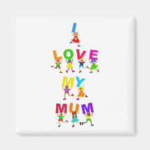 J'aime ma maman magnets pour réfrigérateur