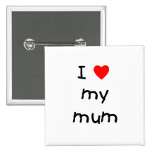 J'aime ma maman pin's avec agrafe