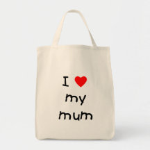 J'aime ma maman sacs fourre-tout