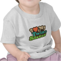 J'aime ma soeur jumelle t-shirts