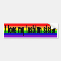 J'aime ma soeur lesbienne adhésif pour voiture