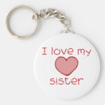 J'aime ma soeur porte-clefs