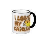 J'aime ma tasse de caïque gonflée par blanc