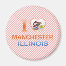 J'aime Manchester, IL Magnets