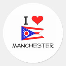 J'aime Manchester Ohio Autocollants