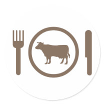 J'aime mange des vaches autocollants