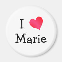 J'aime Marie Magnets