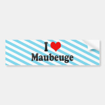 J'aime Maubeuge, France Autocollants Pour Voiture