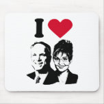 J'aime McCain et tapis de souris de Palin