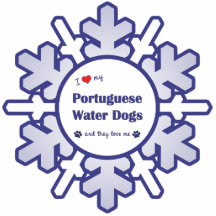J'aime mes chiens d'eau portugais (les chiens mult photos en relief