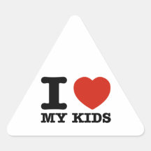 J'aime mes enfants stickers en triangle