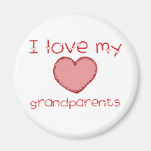J'aime mes grands-parents magnets pour réfrigérateur