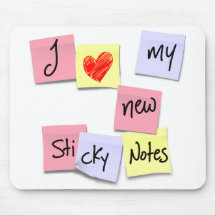 J'AIME MES NOTES COLLANTES TAPIS DE SOURIS