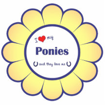 J'aime mes poneys (les poneys multiples) photos en relief