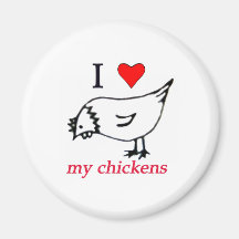 J'aime mes poulets magnets