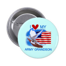 J'aime mes T-shirts et cadeaux de petit-fils d'arm Badge