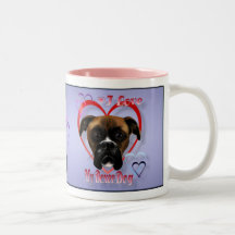 J'aime mes tasses de chien de boxeur