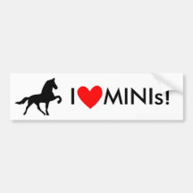 J'aime MINIs ! Autocollant Pour Voiture