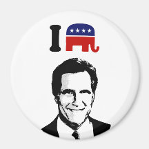 J'aime Mitt Romney 2 Magnets Pour Réfrigérateur