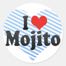 J'aime Mojito Adhésifs Ronds