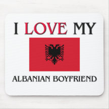 J'aime mon ami albanais tapis de souris