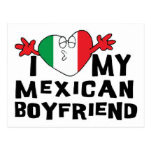 J'aime mon ami mexicain carte postale