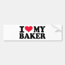 J'aime mon Baker Autocollants Pour Voiture